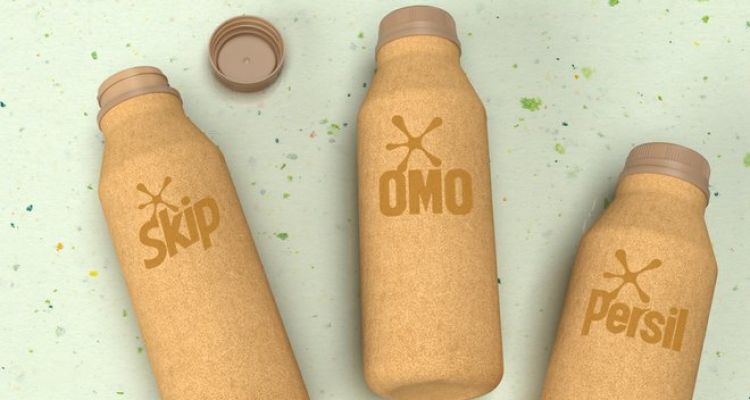 Unilever paper-based detergent bottles